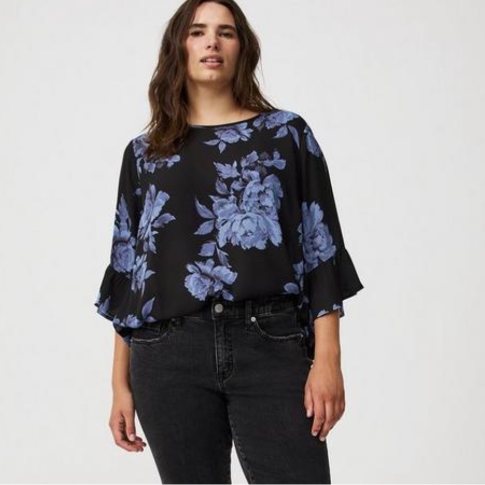 NWOT Torrid Georgette Ruffle Top - Picture 5 of 8